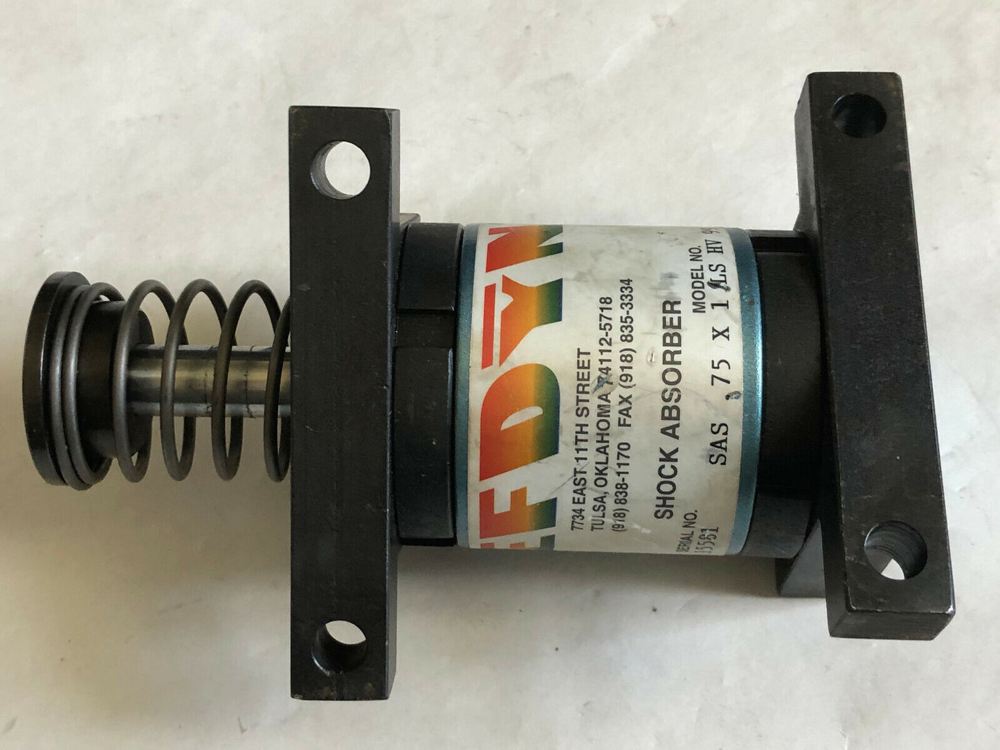 Efdyn Sas. 75X1 Ls Hv 99,15581 Shock Absorber 3/4" Bore 1" Stroke Lug Mount,Ck