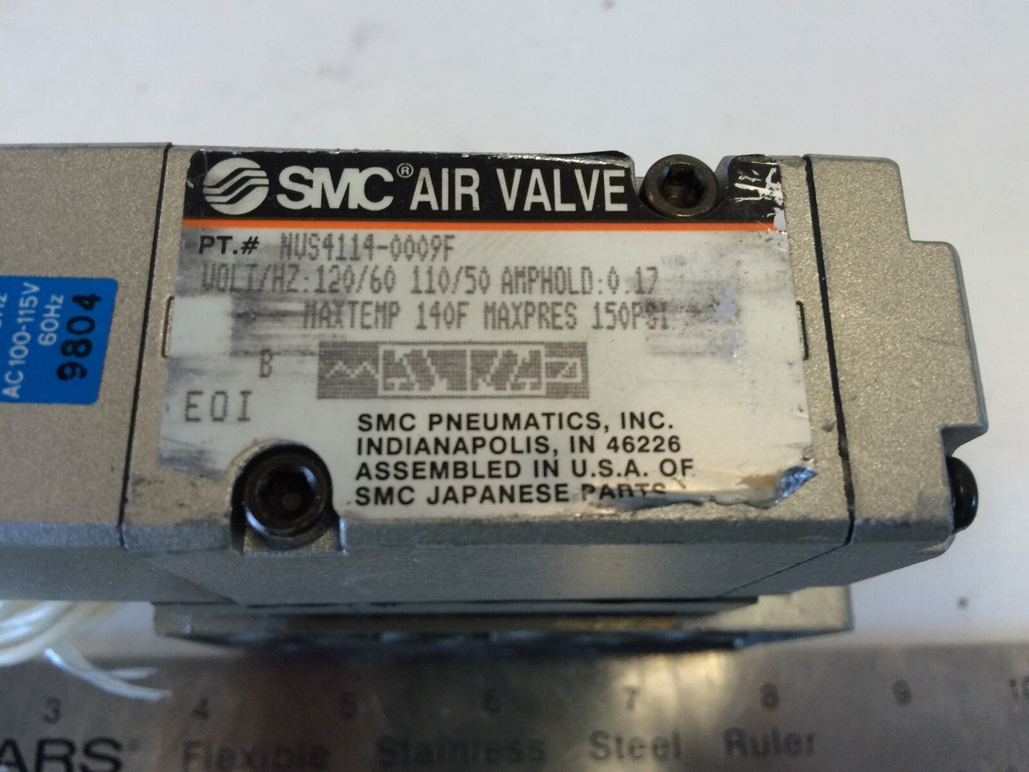 New Smc Nvs4114-0009F,Ac 115V Pneumatics Valve,Dg