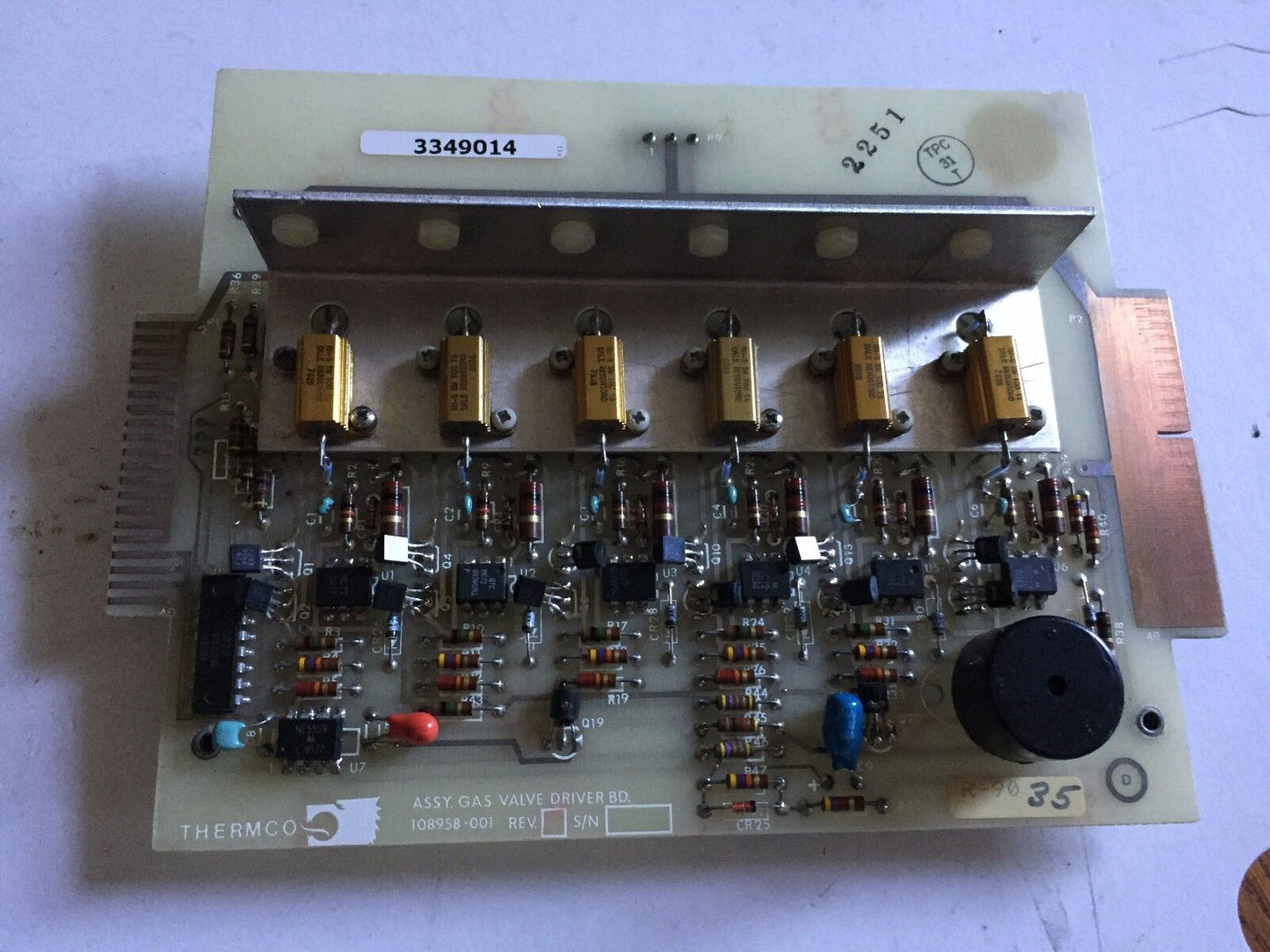 Thermco 108958-001 Pc Driver Board For Assy. Gas Valve Driver Bd,Eg,Cv