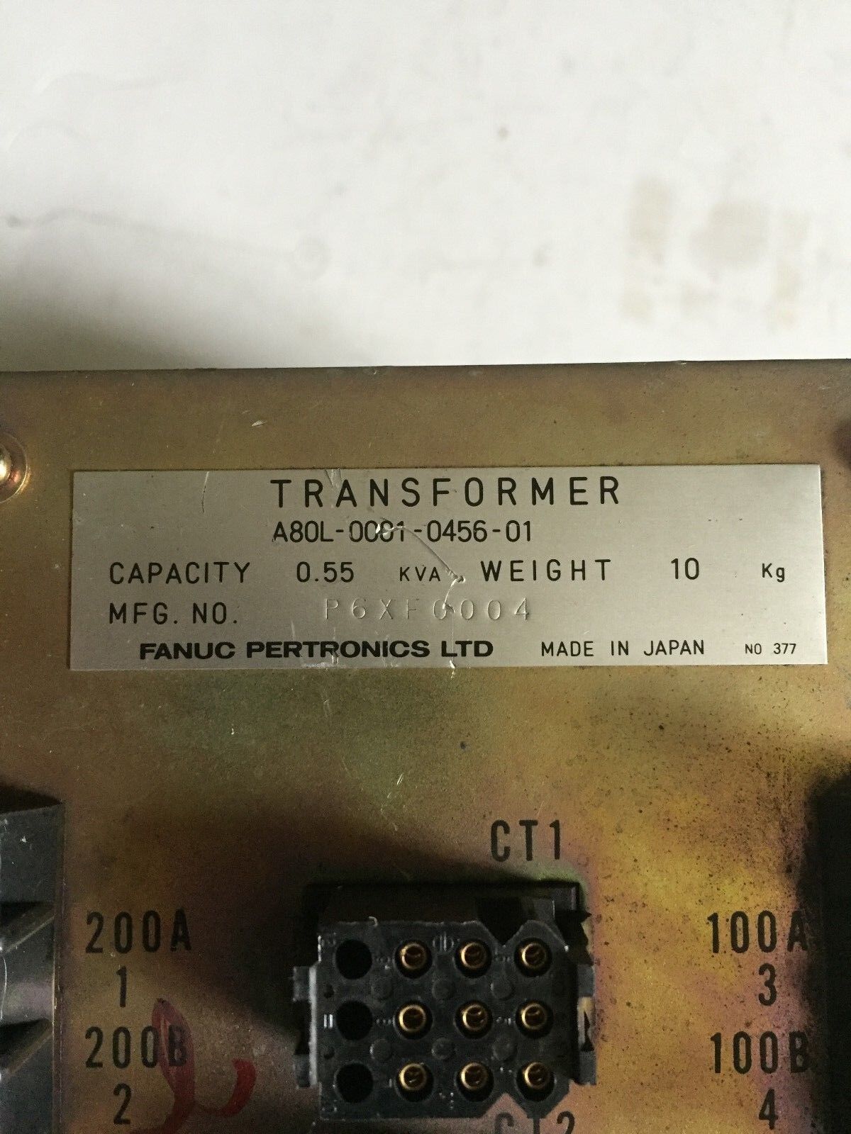 New Fanuc A80l-0001-0456-01 Transformer,0.55 Kva,10Kg,Line Reactor T1 S4c ,Ew