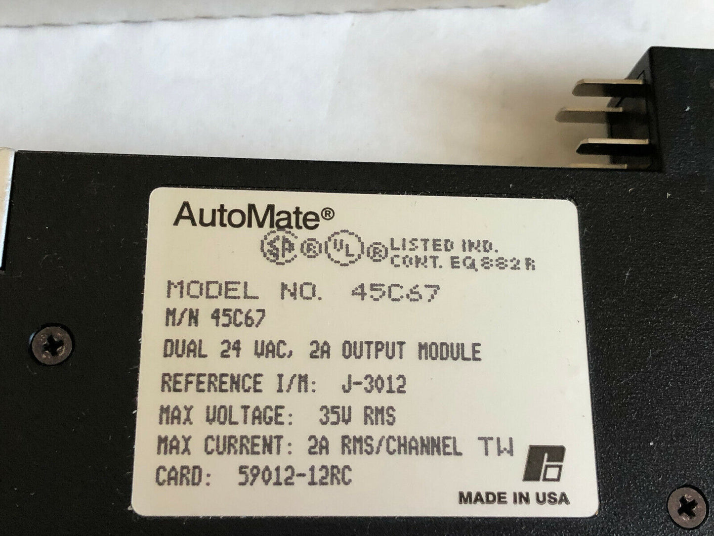 New Reliance Electric 45C67 Dual 24V 2A Output Module, Automate 45C67,Tl