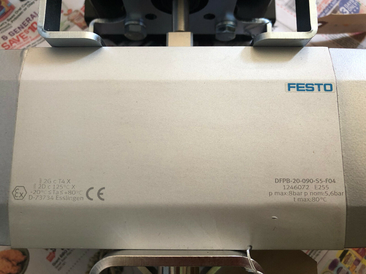 Festo Dfpb-20-090-S5-F04 Rotary Actuator Unit Fmyb-E120, Dn 2" 316L I,Ht Pn10,Ck