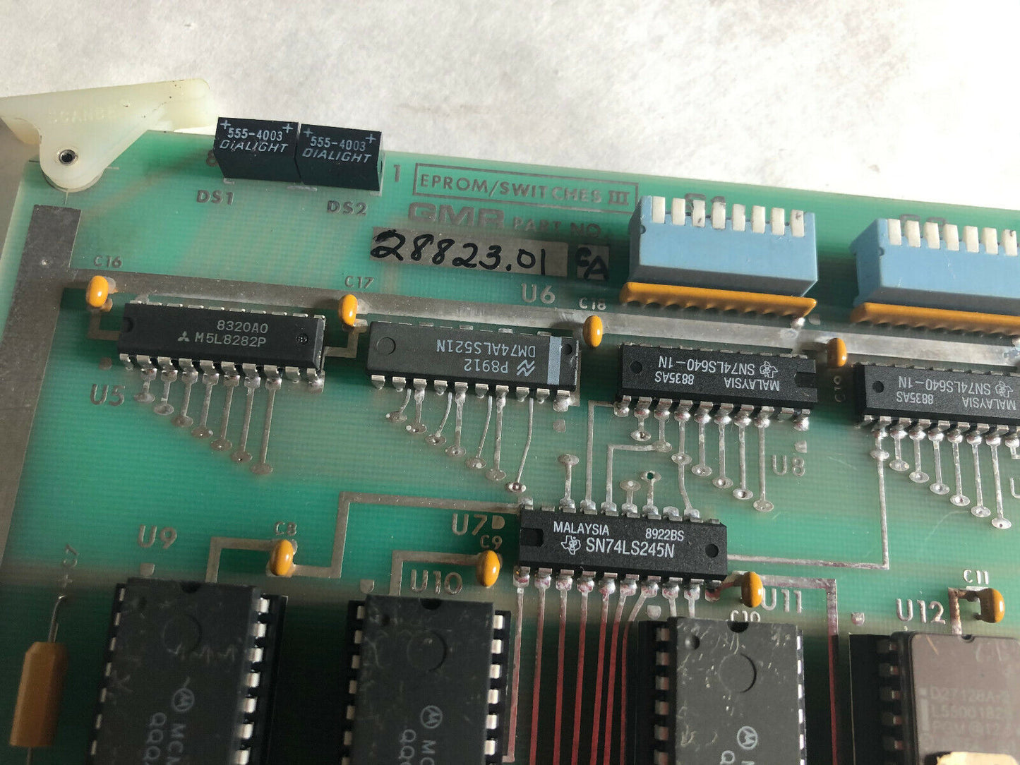 Gmr 28823.01 Ca,Eprom/Switches Iii Pcb Board 28823,Fj