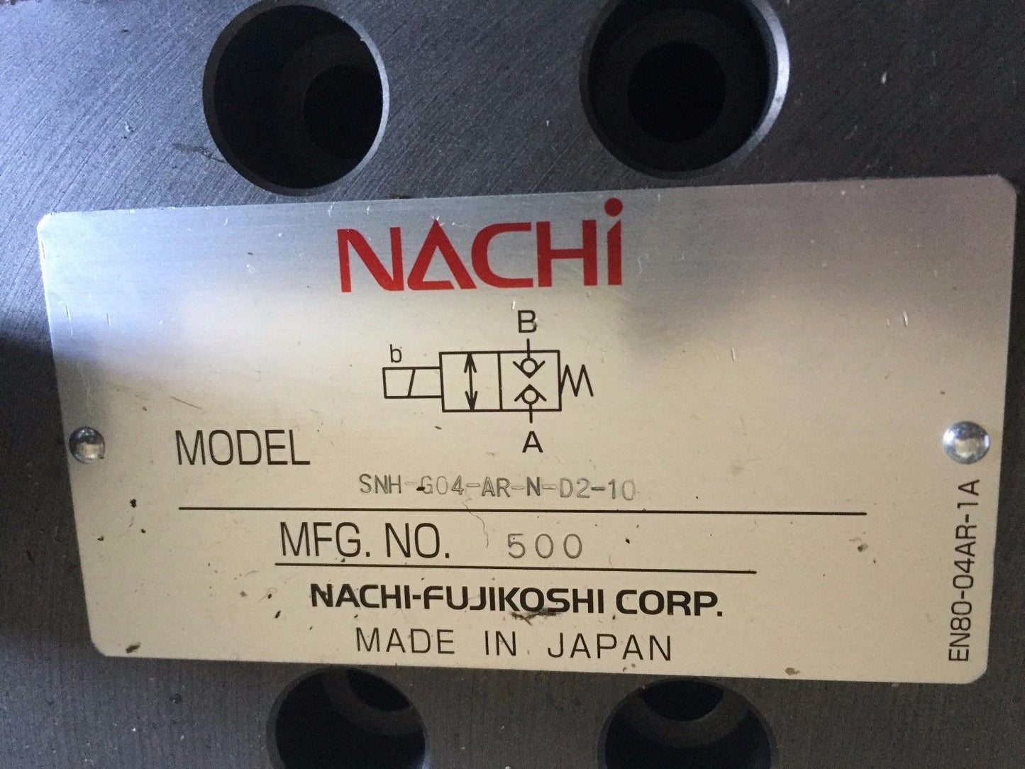Nachi Snh-G04-Ar-N-D2-10,Nachi Fujikoshi Snh-G04-Ar-N-O2-10 Hydraulic Valve,An