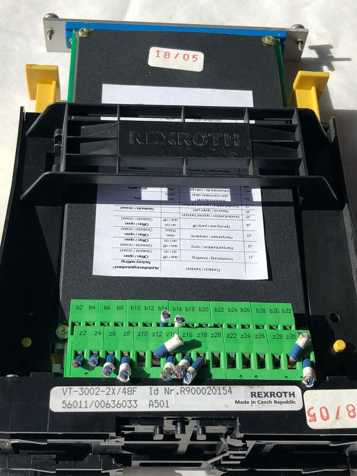 Rexroth Vrda2-2 Analog Hydraulic Amplifier Proportional Vt-Vrpa2-2-10/V0/T5,Aa
