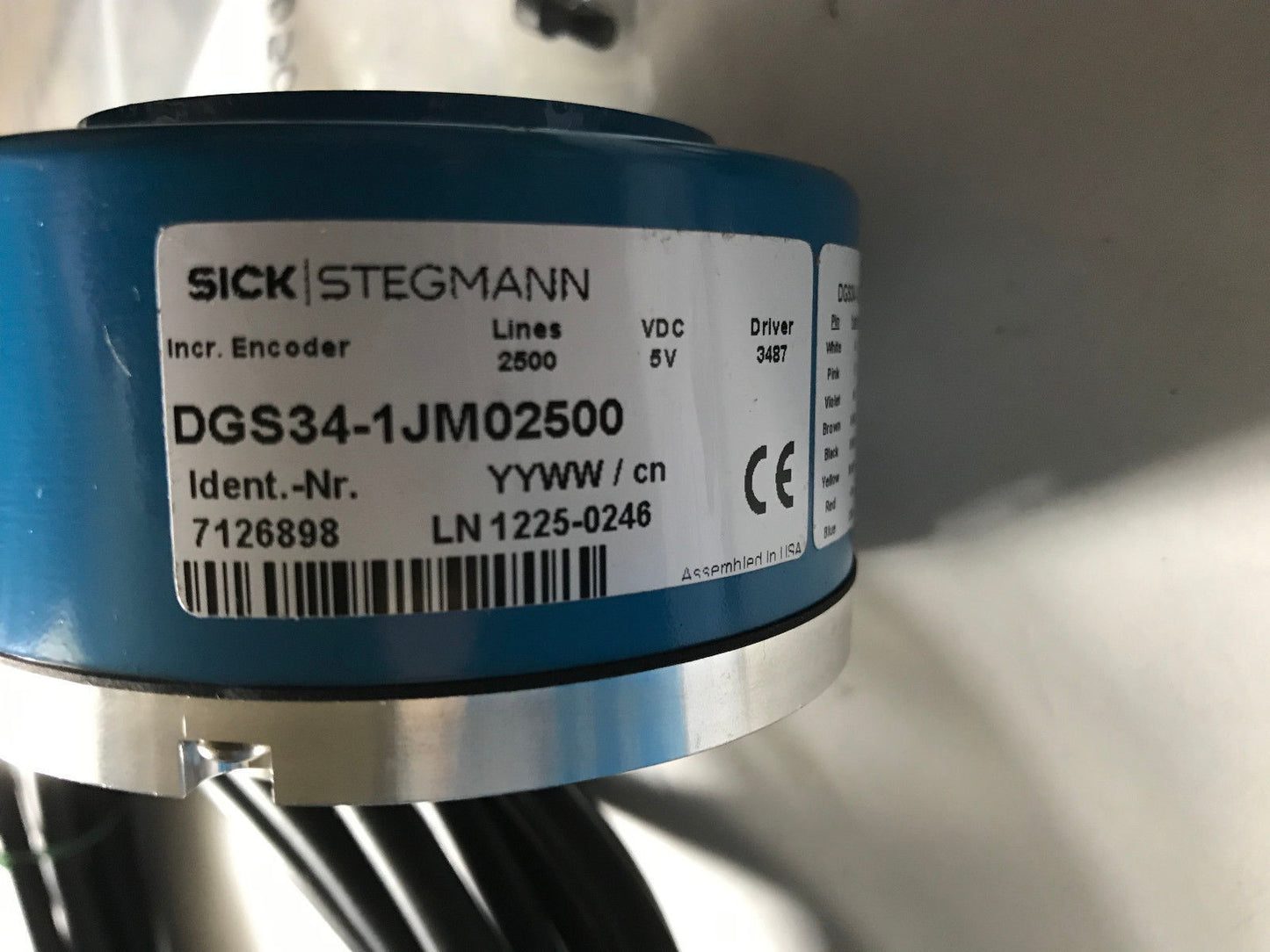 New Sick Stegmann,Dgs34-1Jm02500,1" Shaft, Encoder, 2500 Lines,Sr