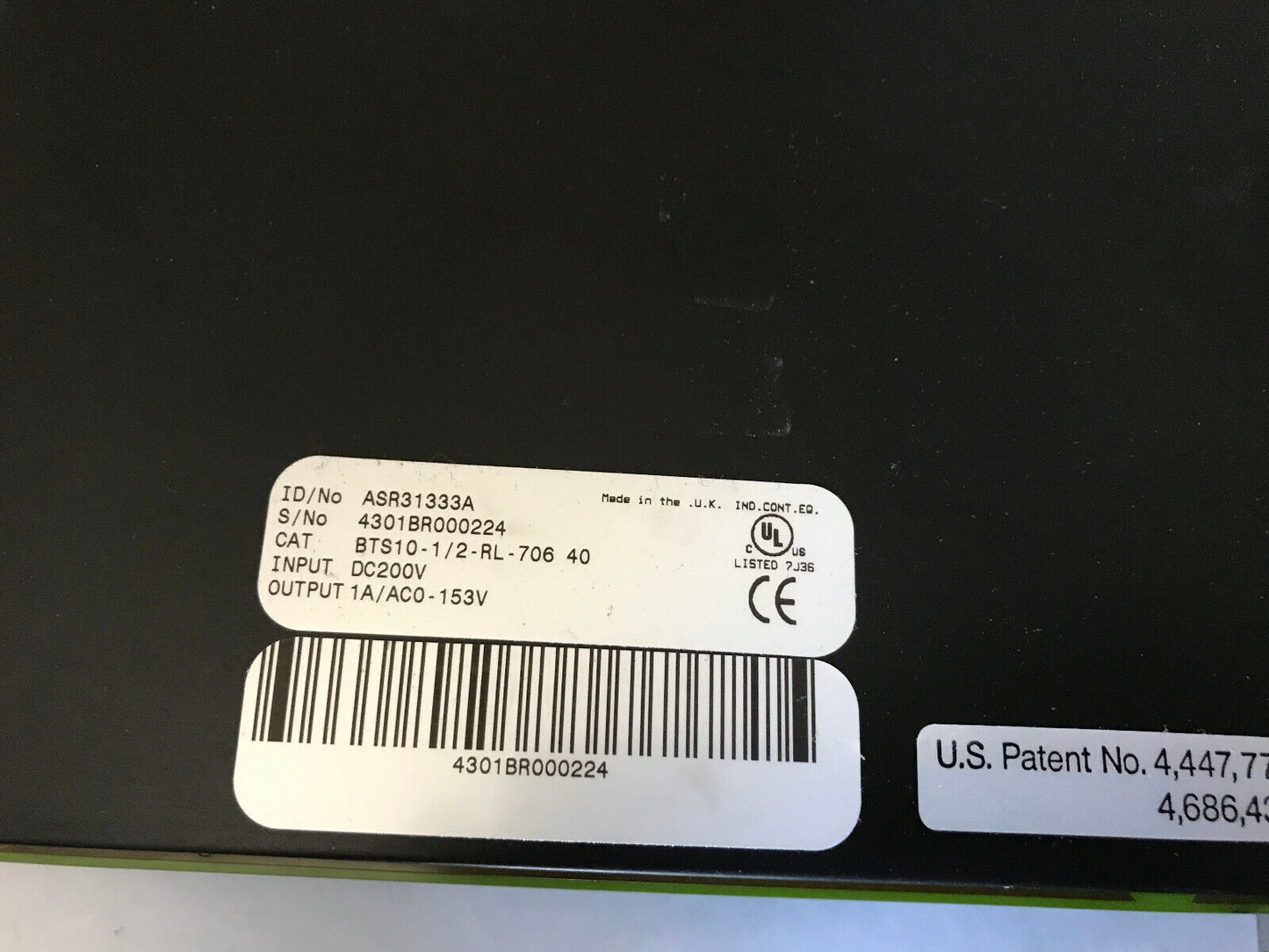 Baldor Bts10-1/2-Rl-706 40,Asr31333a,Asr15583b-C Baldor Bts 10 Baldor Asr,So