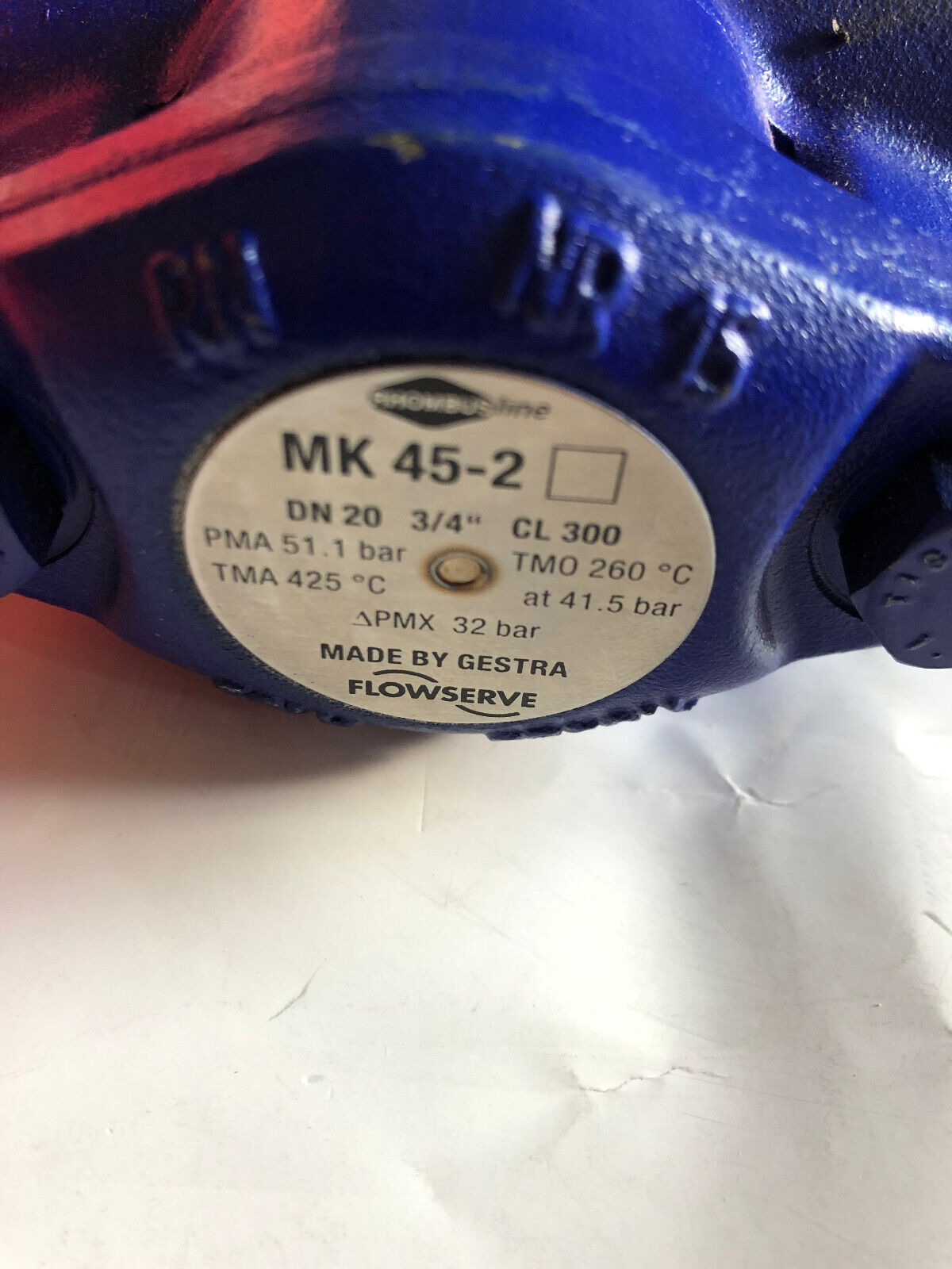 3/4" Flowserve Mk 45-2 Dn 20 3/4" Cl 300 Thermostatic Steam Trap,Gestra A105,Am