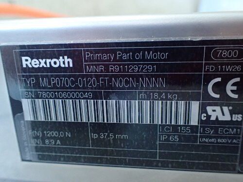 New Rexroth Mlp070c-0120-Ft-N0cn-Nnnn Linear,R911297291,Magnetic Motor Plates,Be