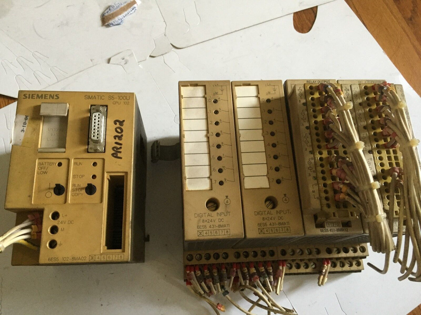 Siemens S5-100U,6Es5 102-8Ma02,431-8Ma11,451-8Mr12, Cpu102 Plc Unit,Bh