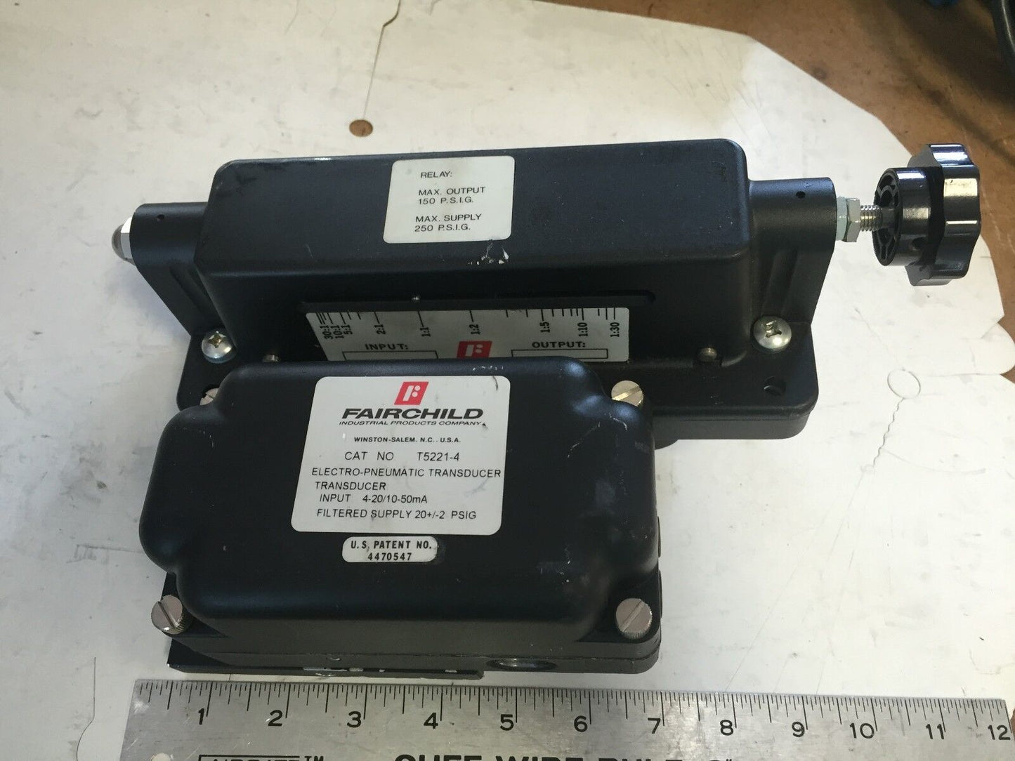 New Fairchild T5221-4 Electric Pneumatic Transducer W/Ratio Relay Relay,Az