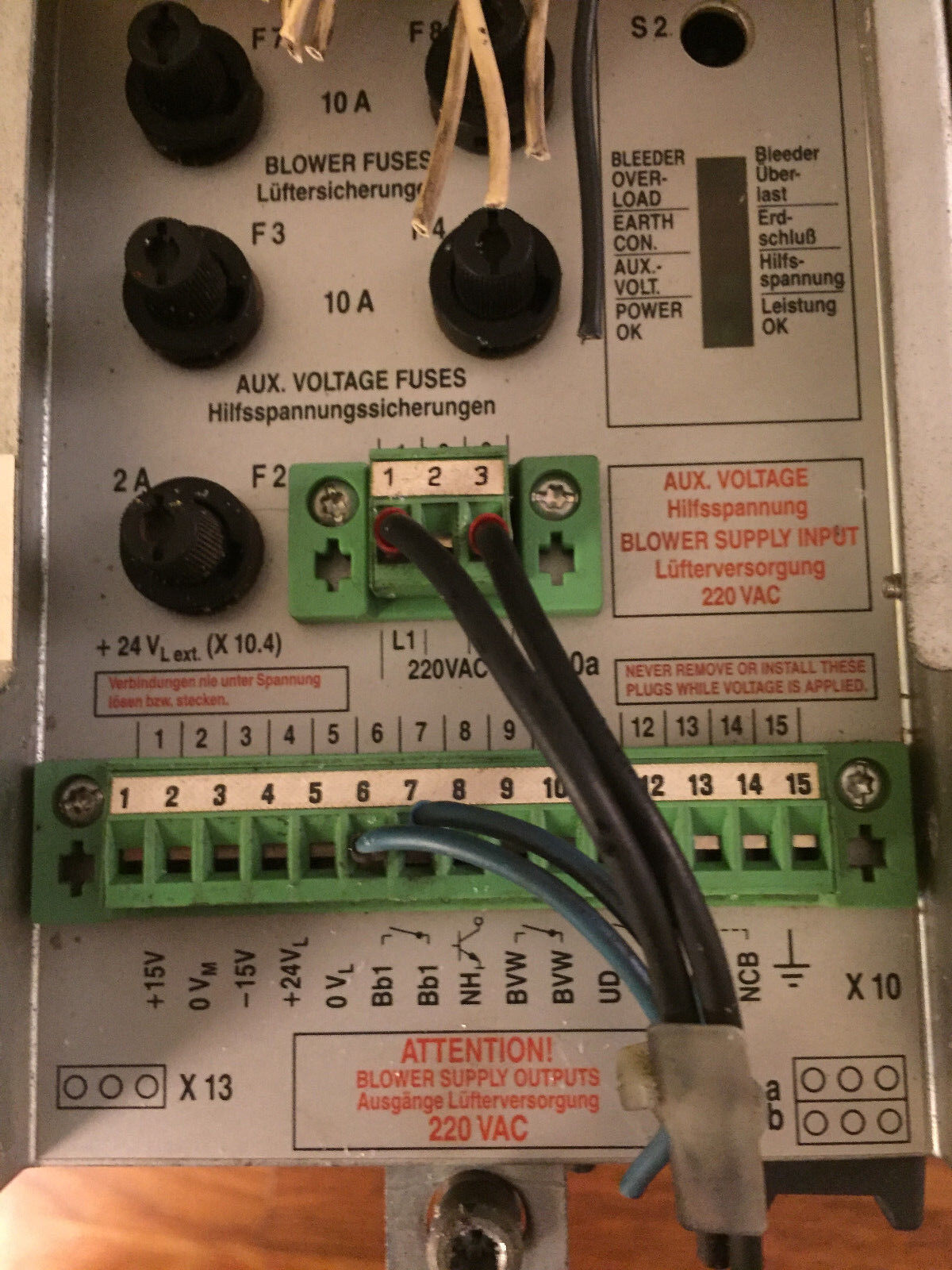 Indramat Kdv2-2-100-220/300,Kdv2-2-100-220/300-W1 Power Supply,Bm
