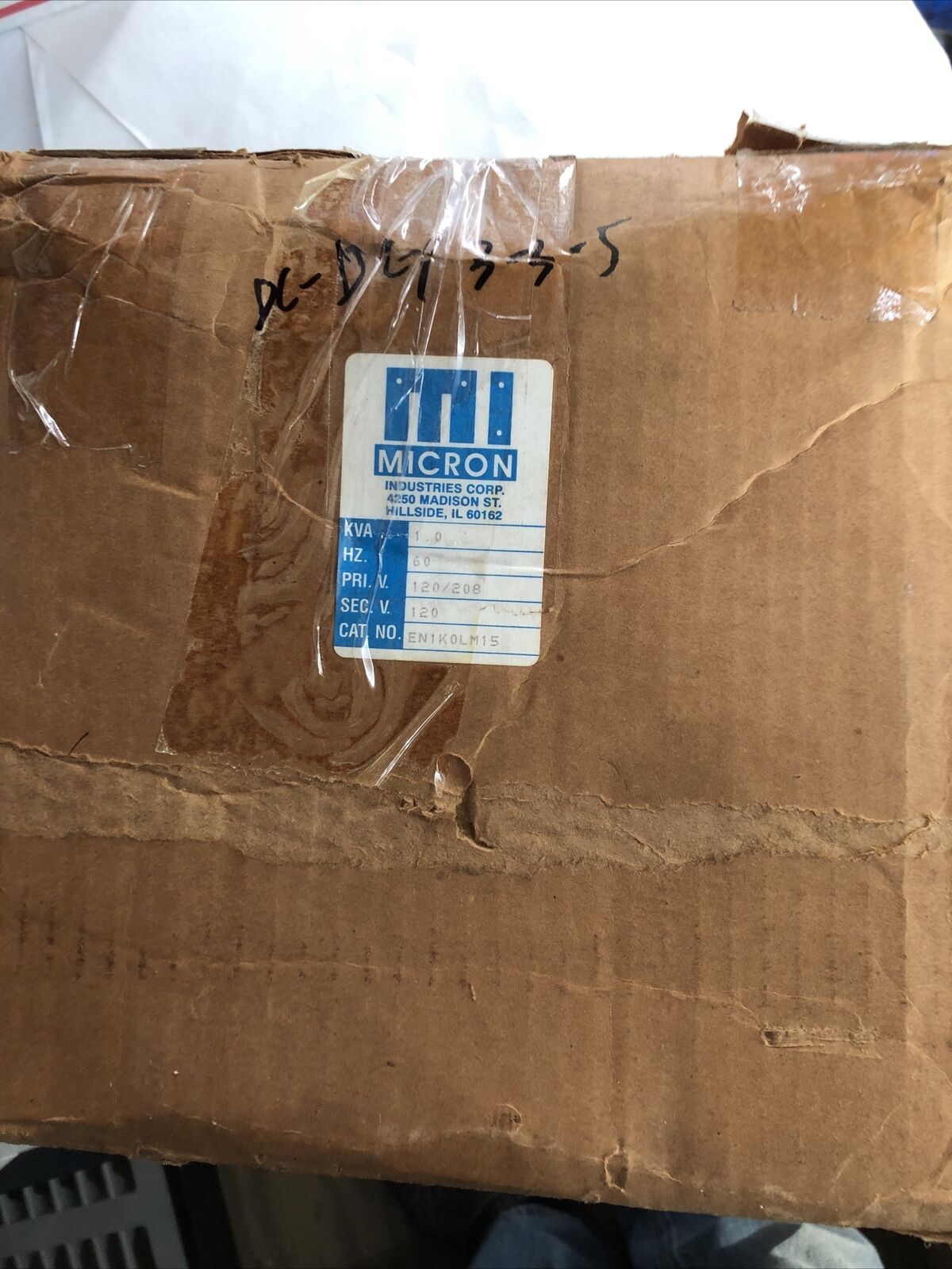 New Mi Micron Econotran En1k0lm15 Transformer 120/208V 60Hz 1.0Kva,Dg,Dc