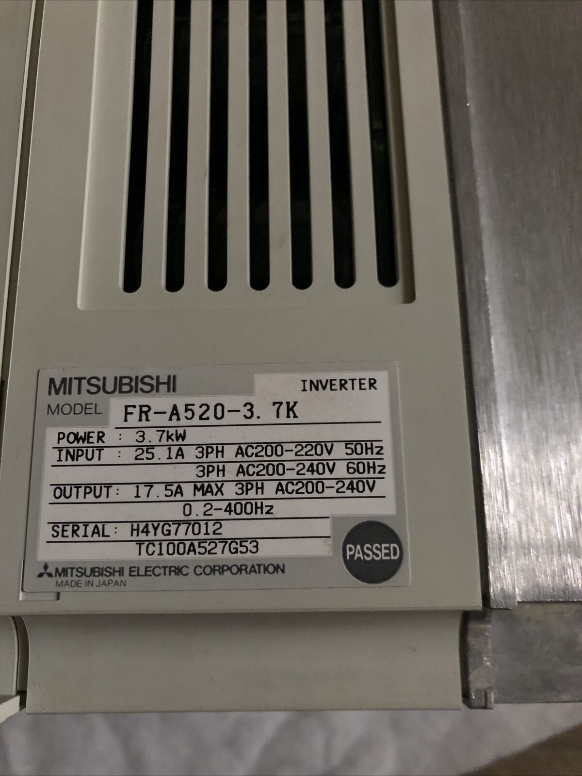 Mitsubishi Fr-A520-3.7K,Mitsubishi Freqrol A500, Mitsubishi Fr-A520-3.7K-Na,Di