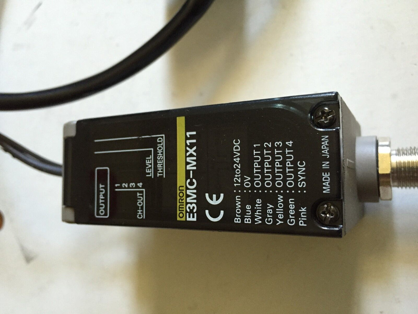 Omron E3mc-Mx11 Fiber Optic Rgb Npn 4 Output,Ea