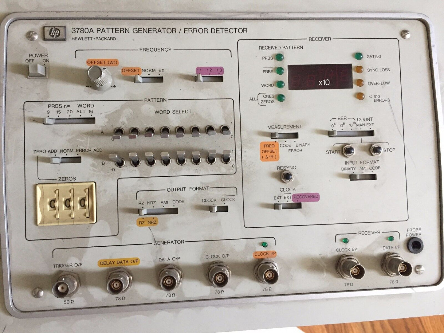 Hp 3780A Pattern Generator/Error Detector,Agilent Opt 001/C03/H38,Bu