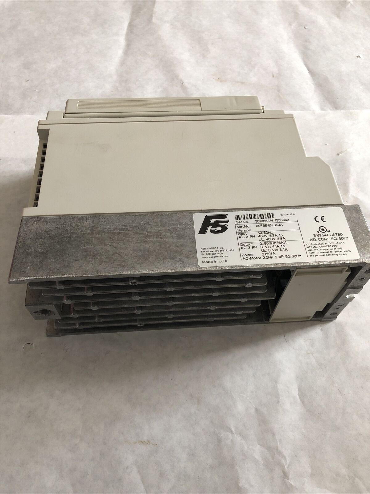 Keb 09F5b1b-La0a Power 2.8 Kva,Combivert,09F5b1b-Laoa,E167544, 09.F5.B1b-La0a,Bw