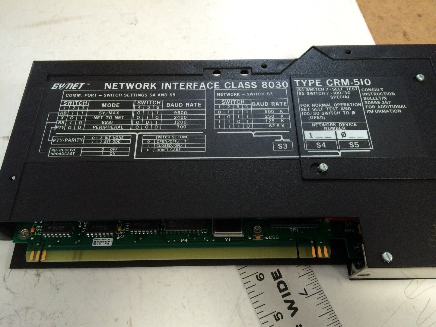 Square-D 8030 Crm510 Sy/Net Crm-510 Class 8030 Nwtwork Interface,(Excelent),Ae