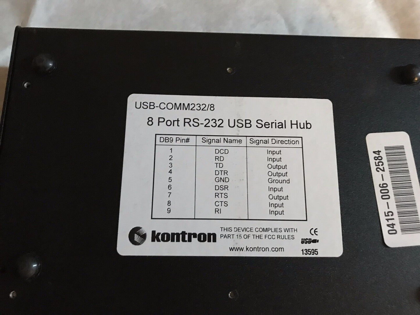 Kontron Usb-Comm232/8 Controller, Rs232 Usb,8 Port Rs-232 Usb Serial Hub,Aw