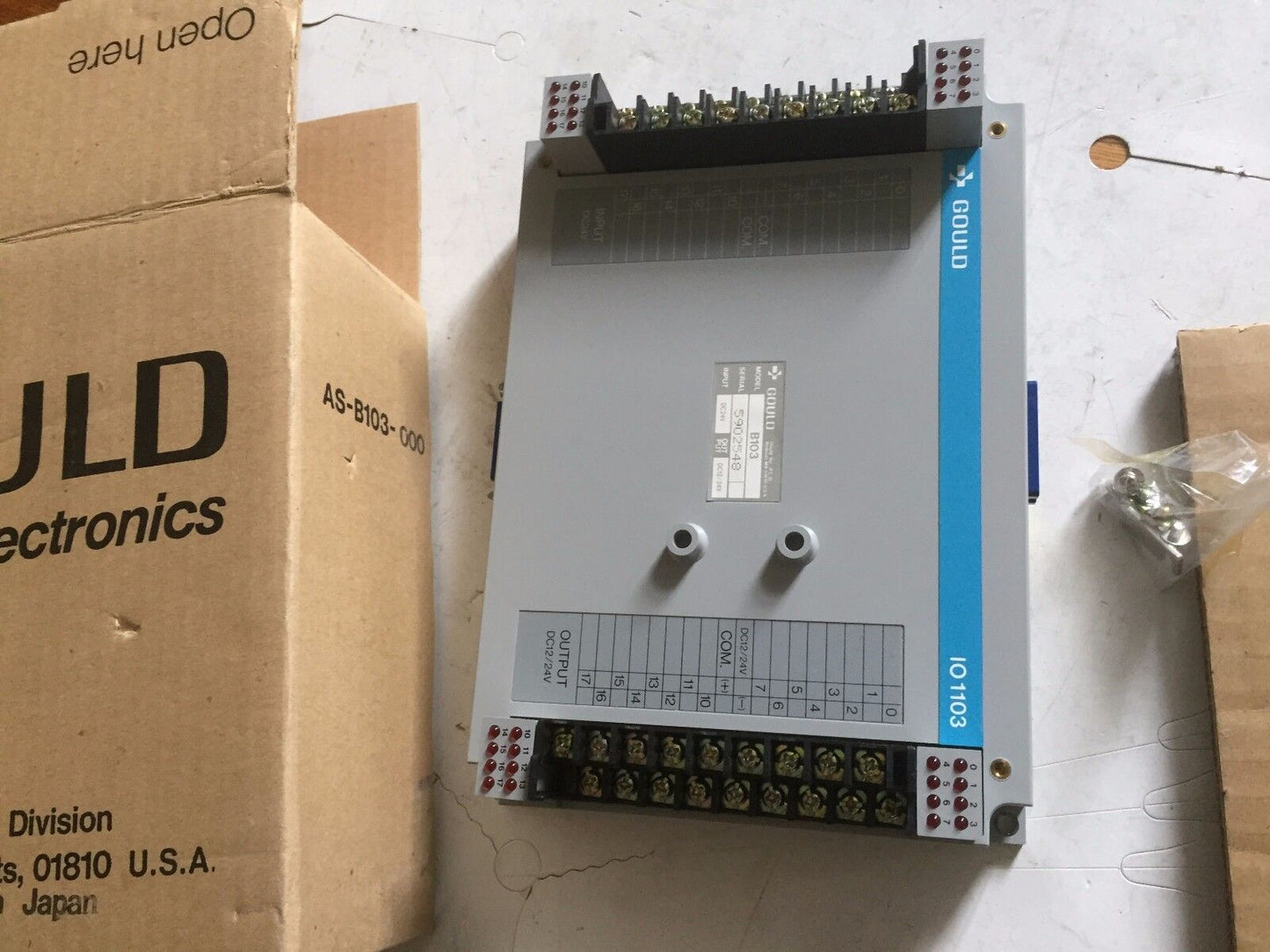 New Gould B103,Gould Io1103,I/O 16 24Vdc Input16 12-24Vdc 16 Output Asb103000,Ae