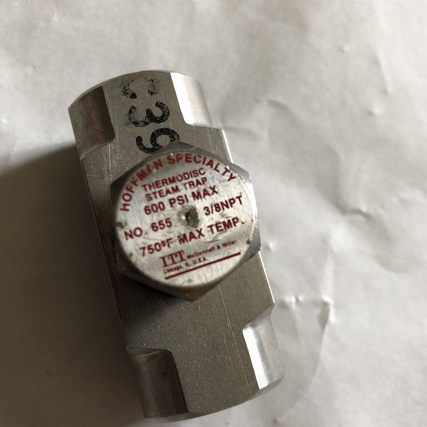 New 3/8” Itt Hoffman No 655 Steam Trap Thermodisc Trap 655 600Psi,Bu,Bp