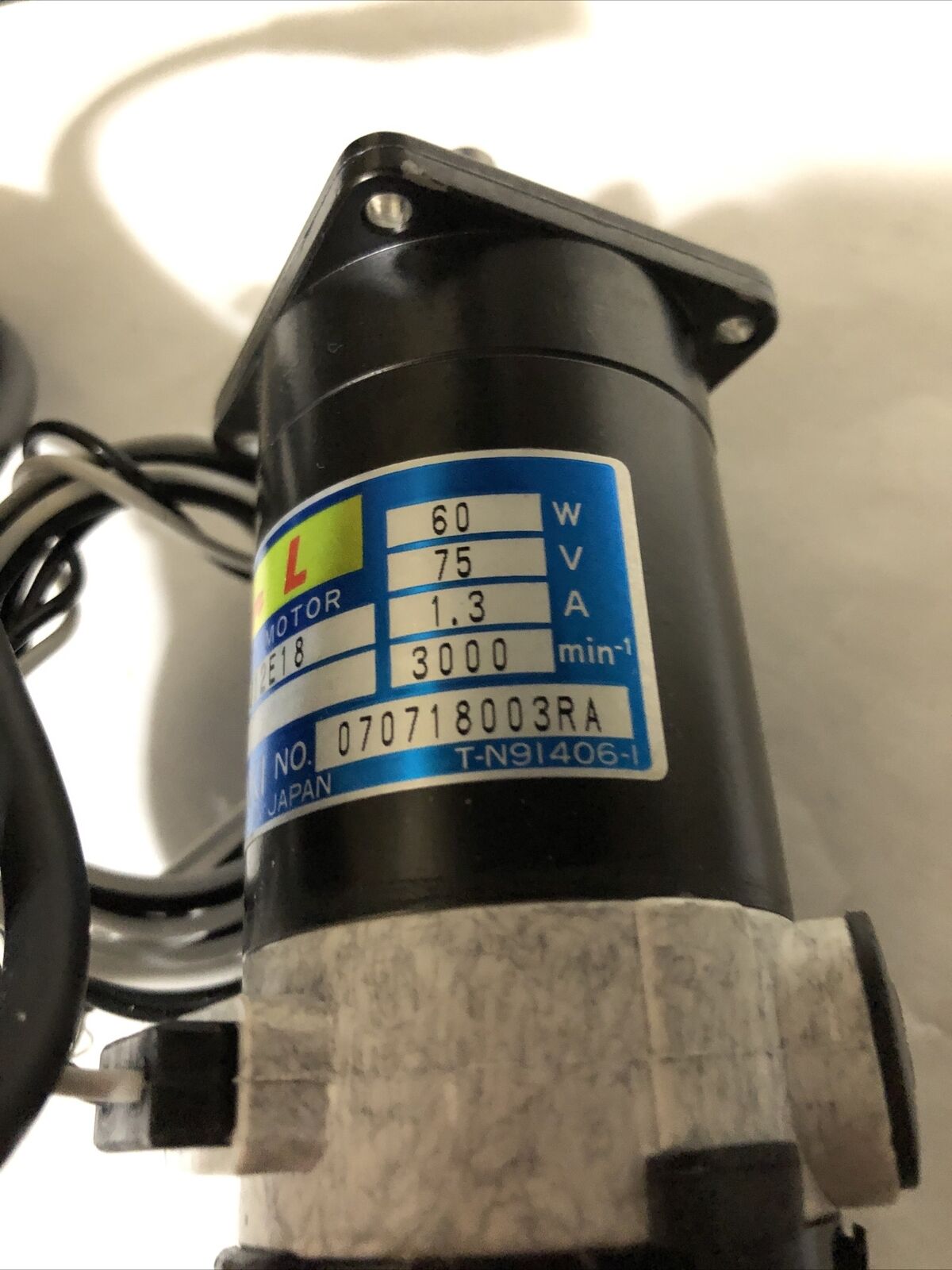 New Sanyo Denki L406-012E18 Super-L Dc Servo Motor, 60W,75 Vdc,Bq