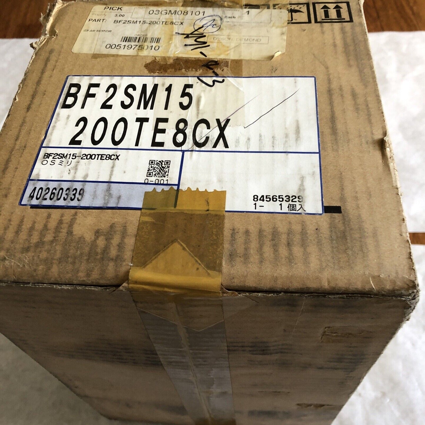 New Brother Bf2sm15-200Te8cx Gtr Gearmotor Induction Motor, 220V, 1/20Hp,Bv