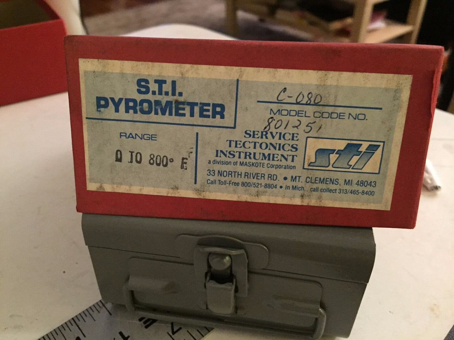 Sti C-080 Pyrometer,Service Tectonics C,0 ~ 800 *F,801245,Sti Model C Gage,Fc
