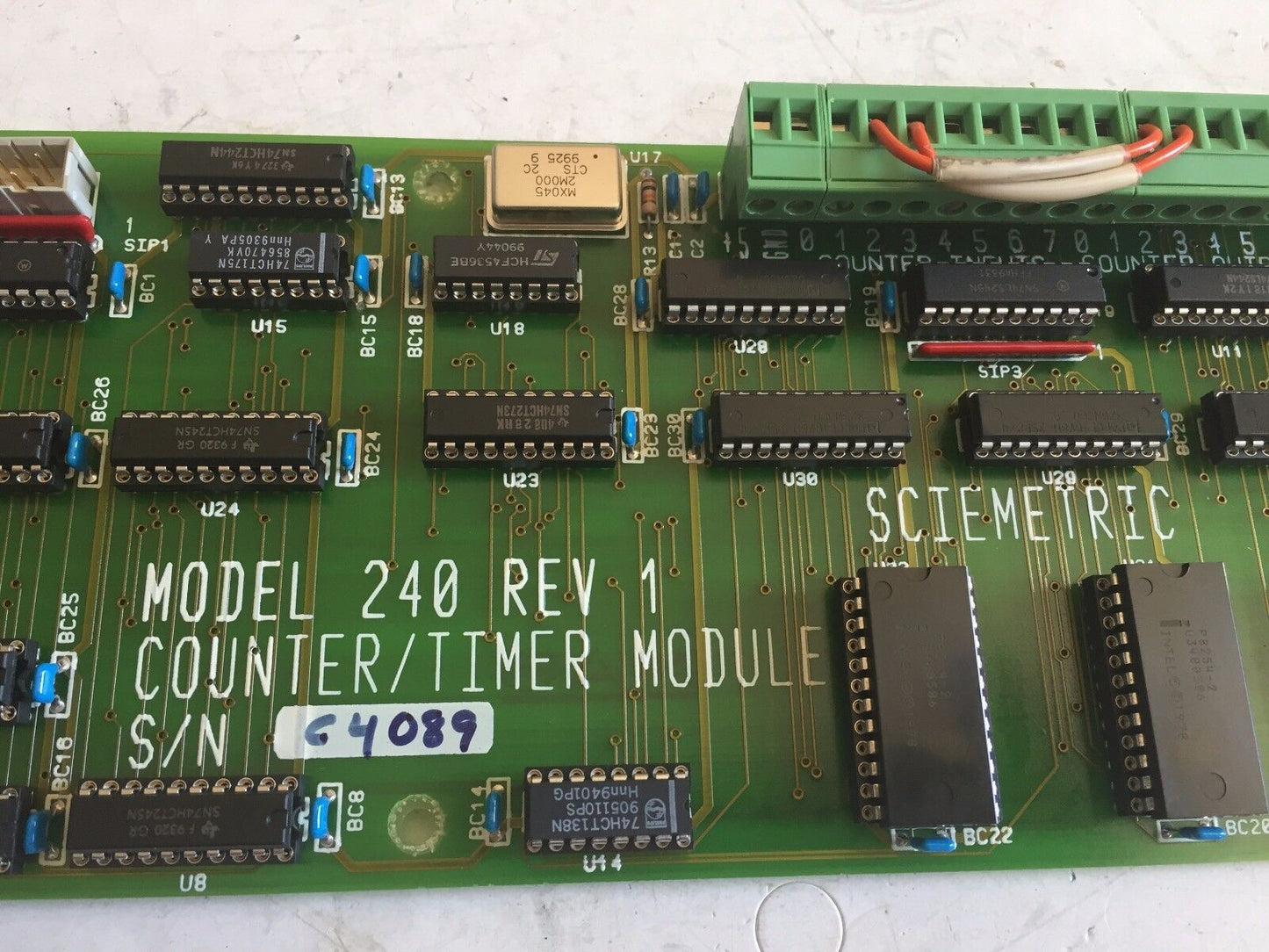 Sciemetric 240 Rev.1 , Rev 3 Counter/Timer Module 240 Rev 1 Cpu,Ae,Fg