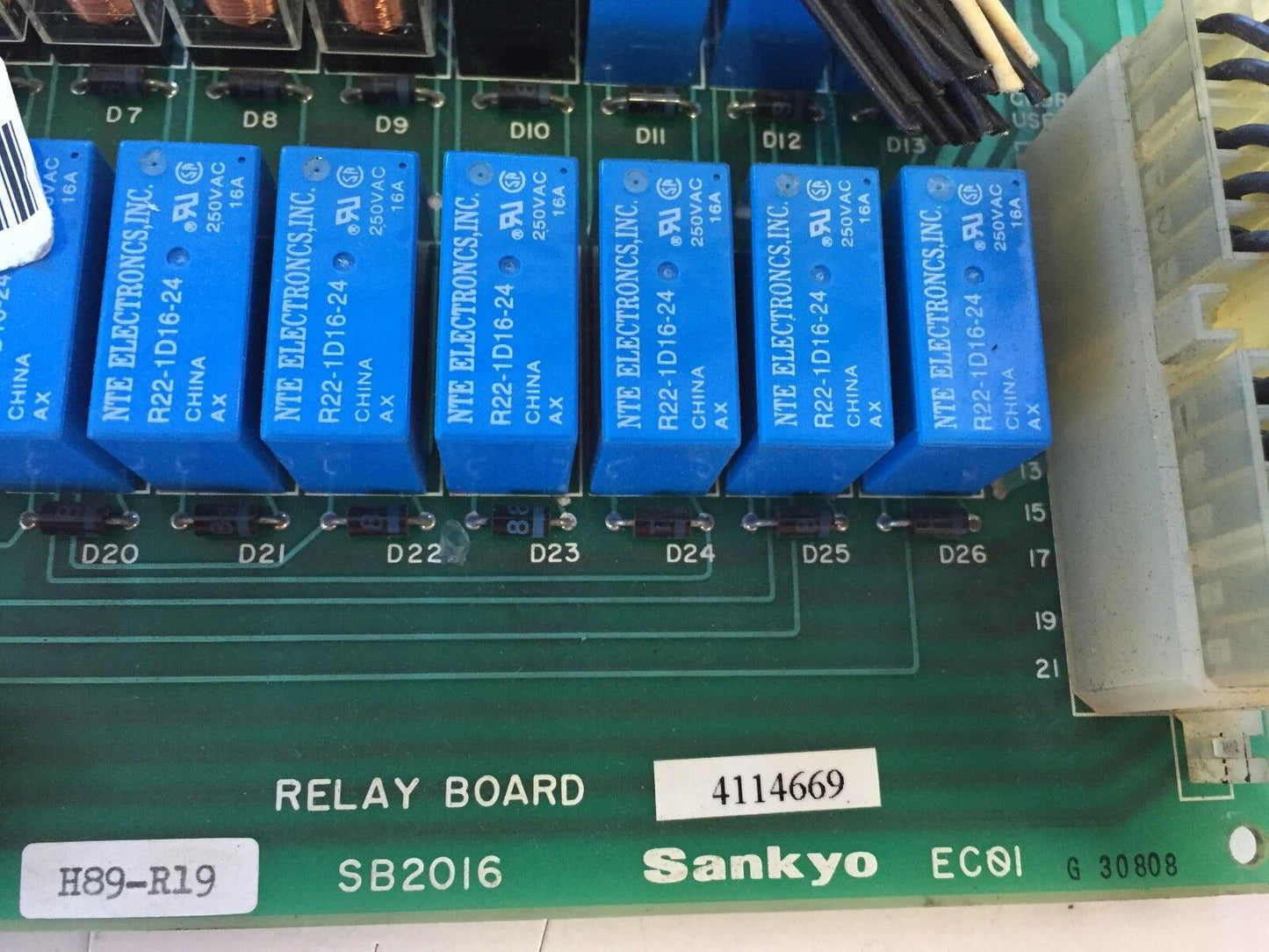 Sankyo Sb 2016,H89-R19, Ec01 Relay Board,Control Board,Fi