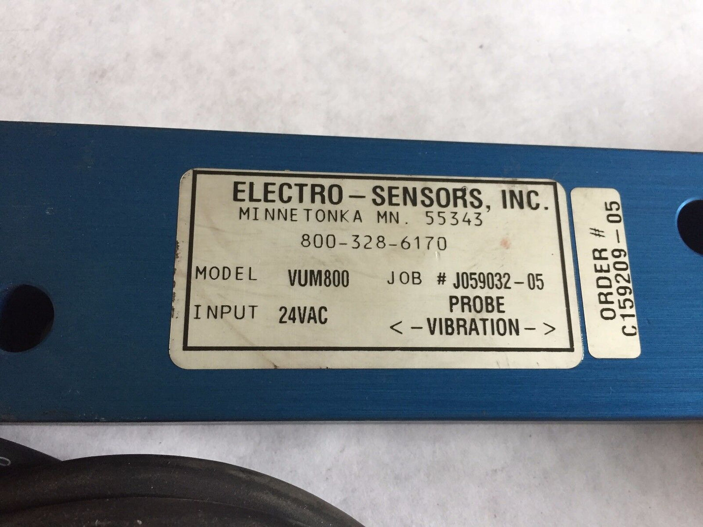 New Electro-Sensors Vum800 Vibration Monitor/Sensor,Br