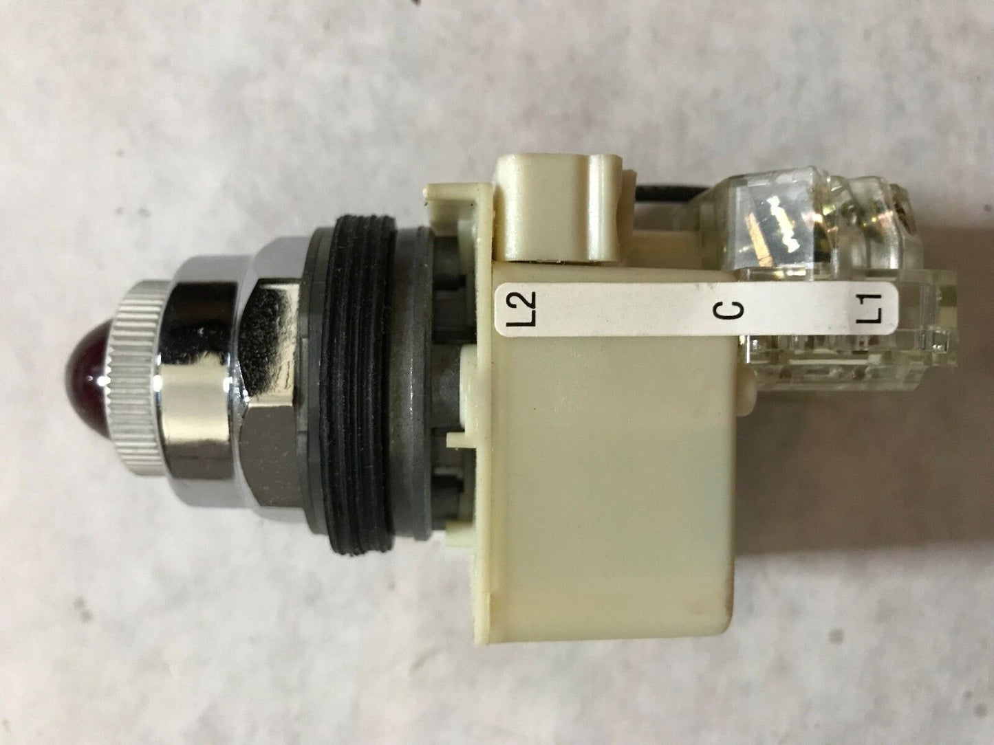 Lot 2 Square-D Class 9001 Km1,Km1r6,120V Push Test Pilot Light Red Lens,St