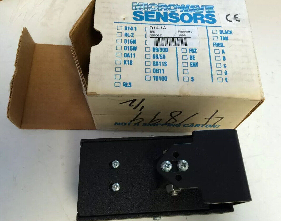 New Microwave Sensors Inc Presence Sensor 24Vac Black D14-1A Blk,De