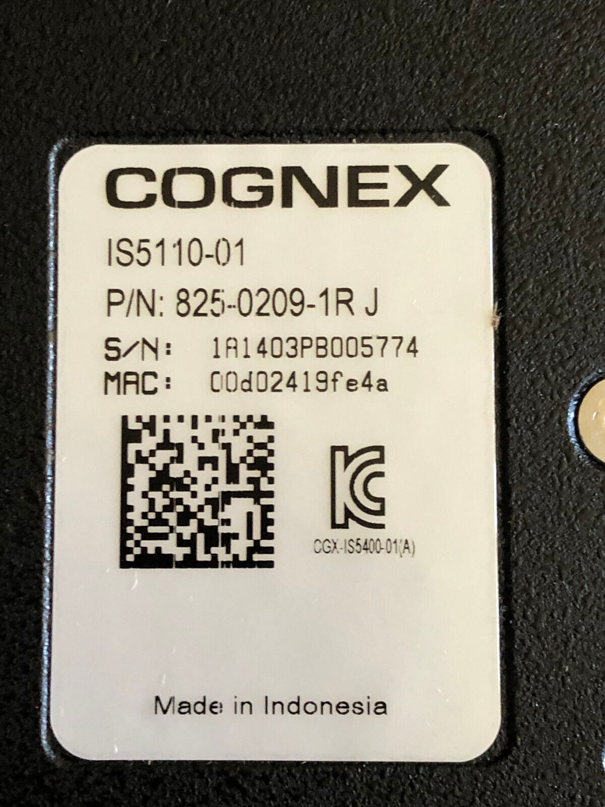 New Cognex 825-0209-1R J Insight Machine Vision Camera,821-0034-1R, Is5110-01,Am