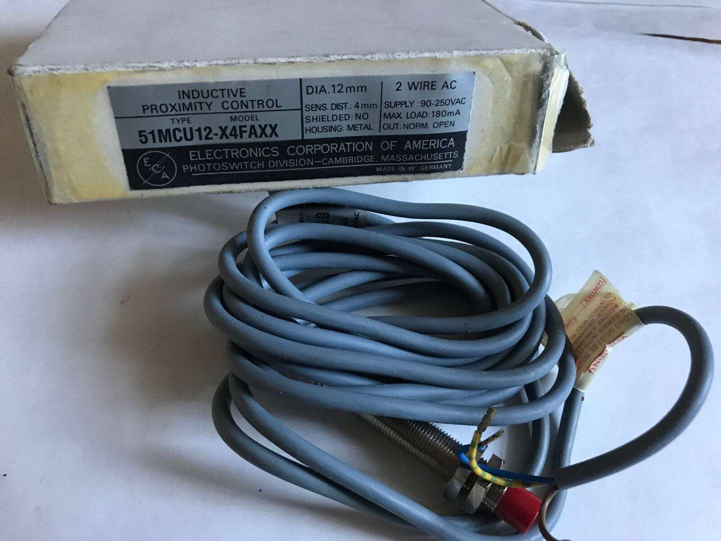 New Eca Photoswitch Electronics 51Mcu12-X4faxx Inductive Proximity Sensor,Su