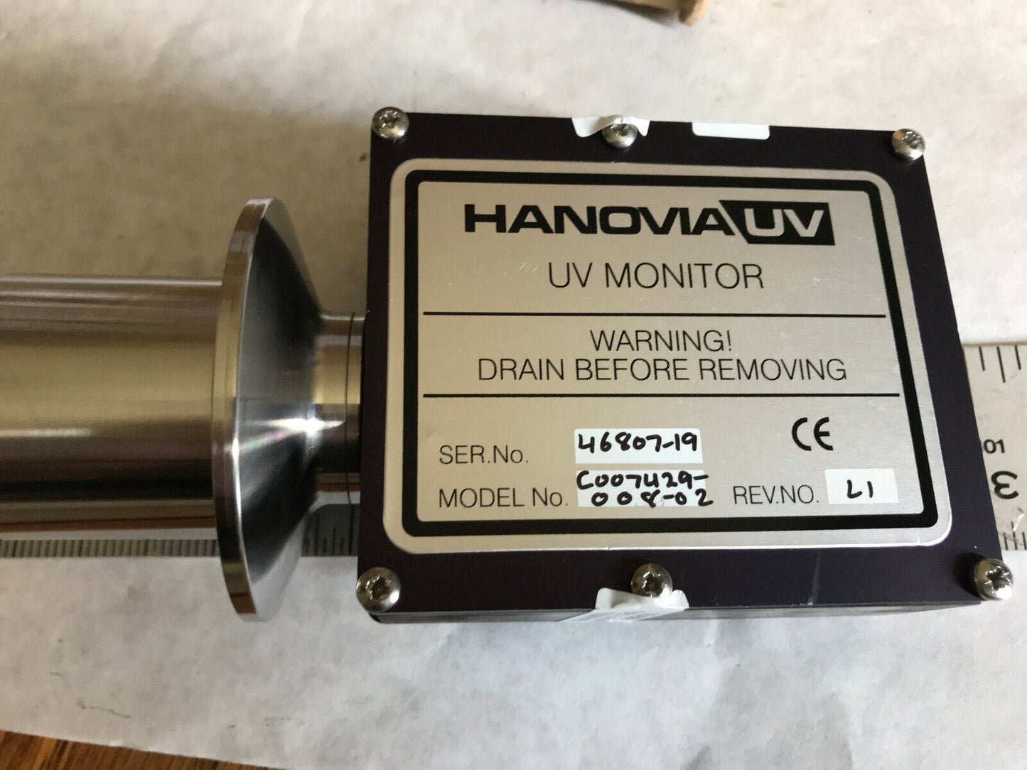 New Hanovia C007429-008-02,Uv Coo7429-008-02 Precision,Calibrated Uv Monitor,Su