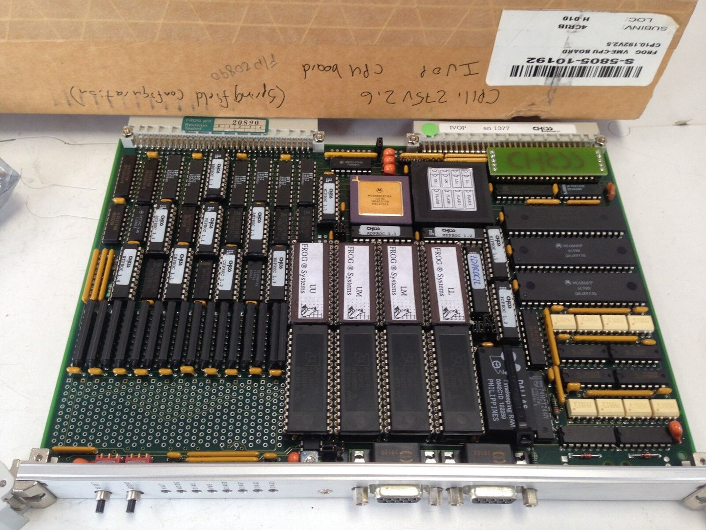 Frog 20890 Vme Cpu/Pc Board,Ivop S-5805-10192,Chess,Cp10.192V2.5,Chess,Ey