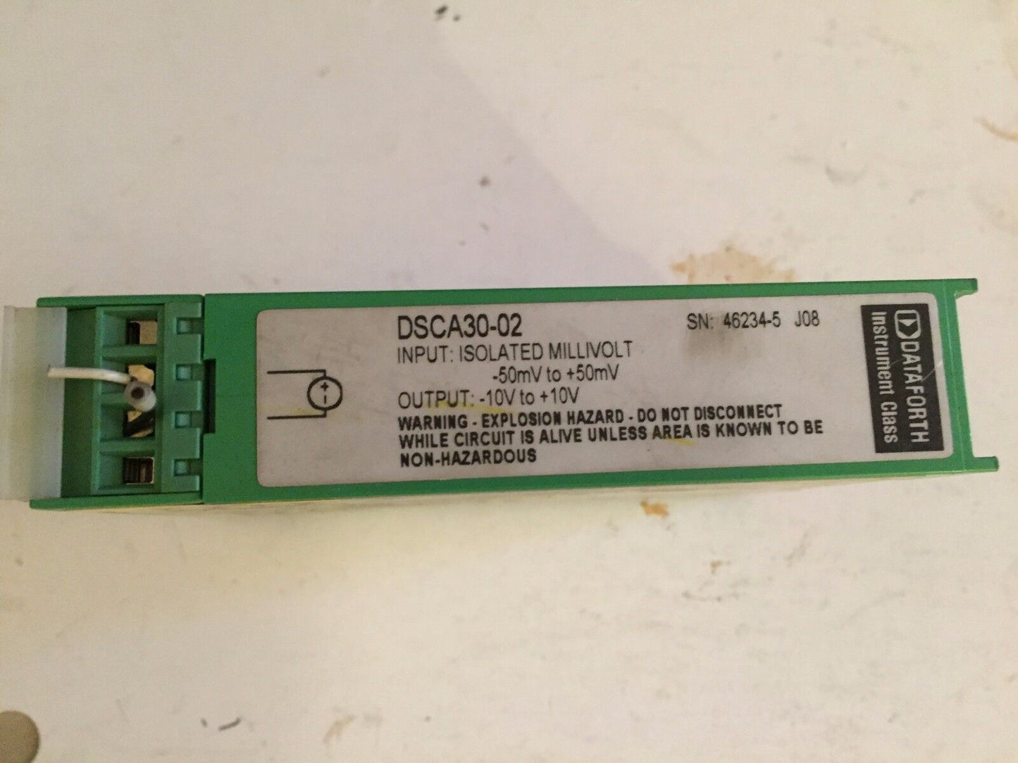 Dataforth Dsca30,Dsca30-02 Analog Signal Conditioning Module Isolated Mv,Bj