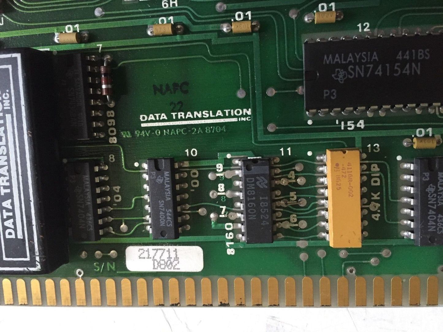 Data Dt15150,Dt1843-8-M, Epo 32 Rev F, Dt1842 Data Translation Control Board,Tf