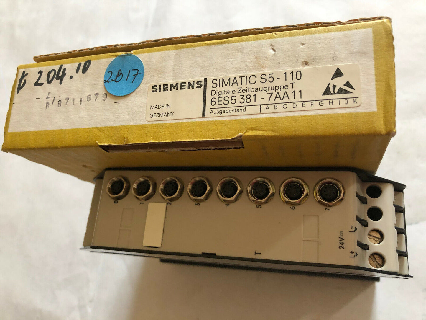 New Siemens 6Es5-381-7Aa11 Simatic S5-110 Timer/Counter 6Es5 381-7Aa11,En
