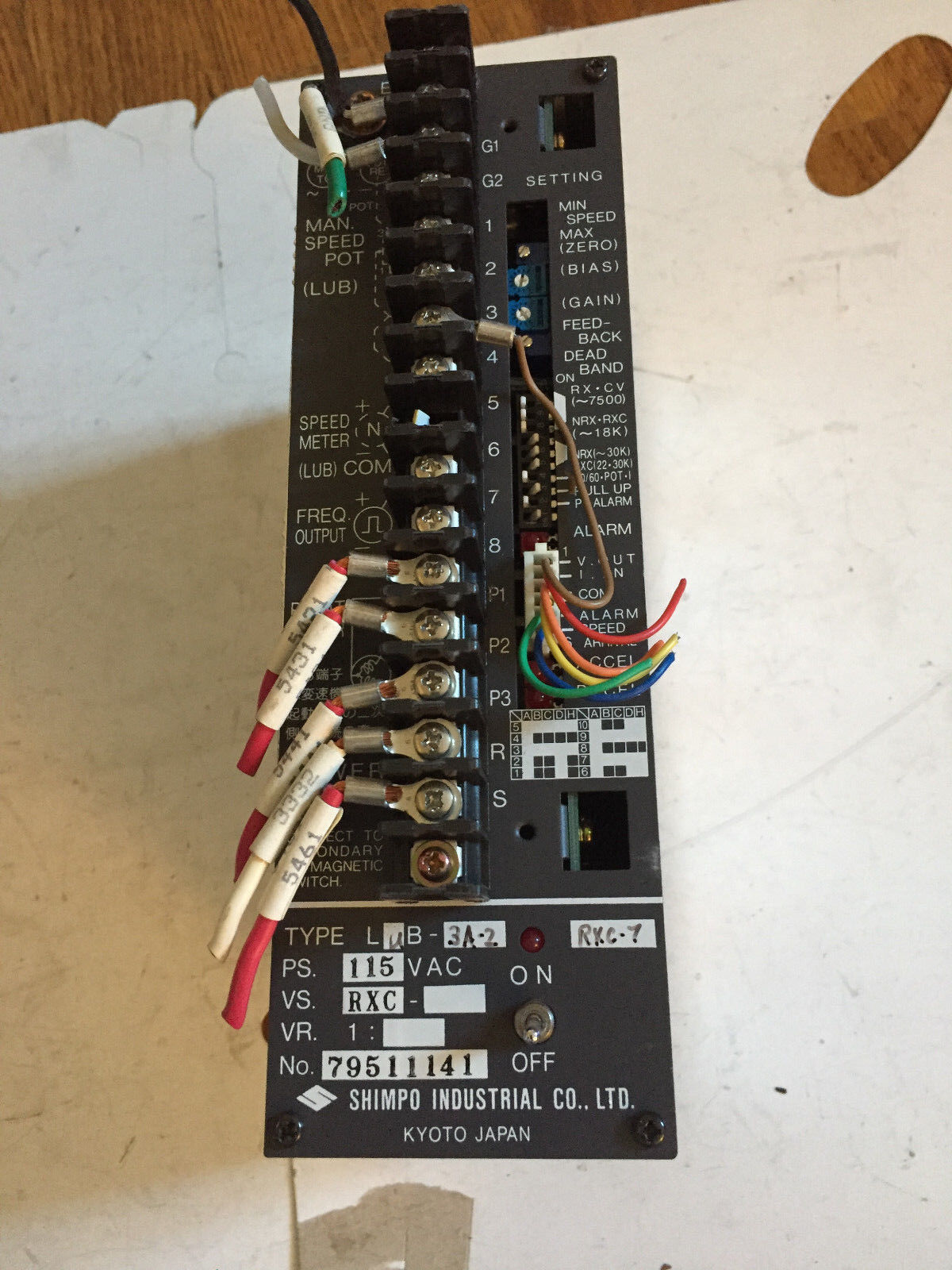 Shimpo Lub-3A2-Rxc7 Industrial Co Speed Control 115Vac Automatic,Cz