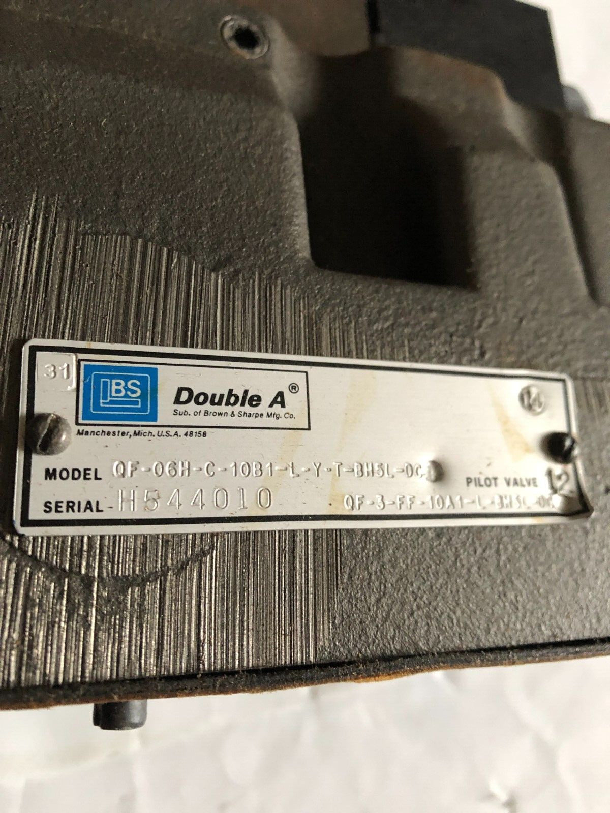 Double A Qf-06H-C-10B1-L-Y-T-Bh5l-Dc Hydraulic Valve,Df-3-Ff-10A1-L-Bh5l-Dc,Bp