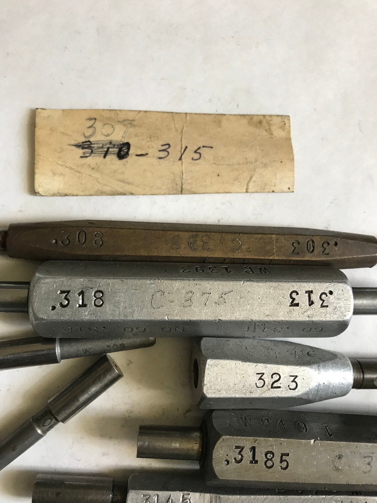 Mixed Lot Go No Go Smooth Plug Gages,.3115,.3135,.303,.308,.313,.3145,.3185,Es