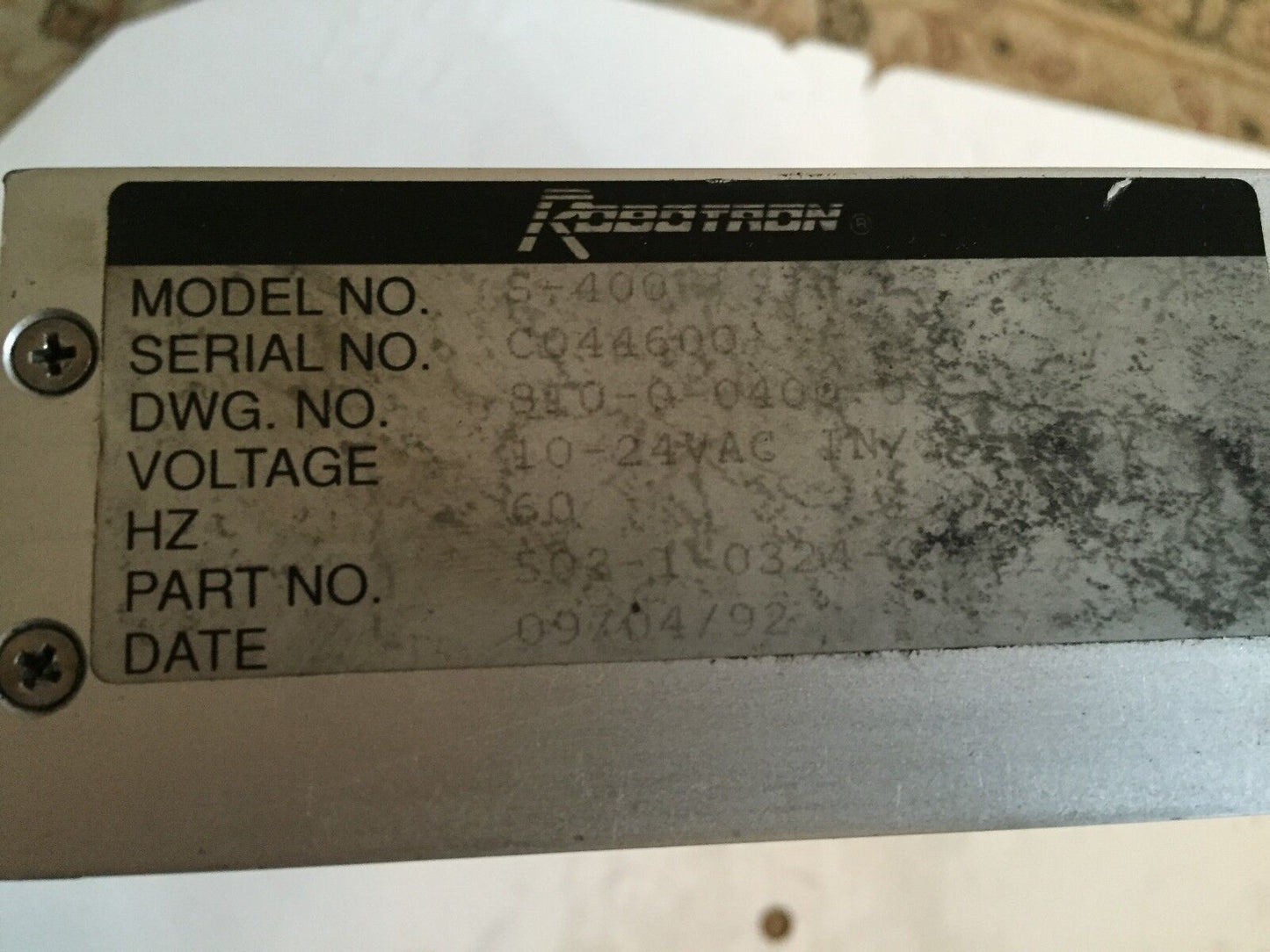 Robotron S-400,Robotron 503-1-0324-07, I/O Module 24V ,Ee