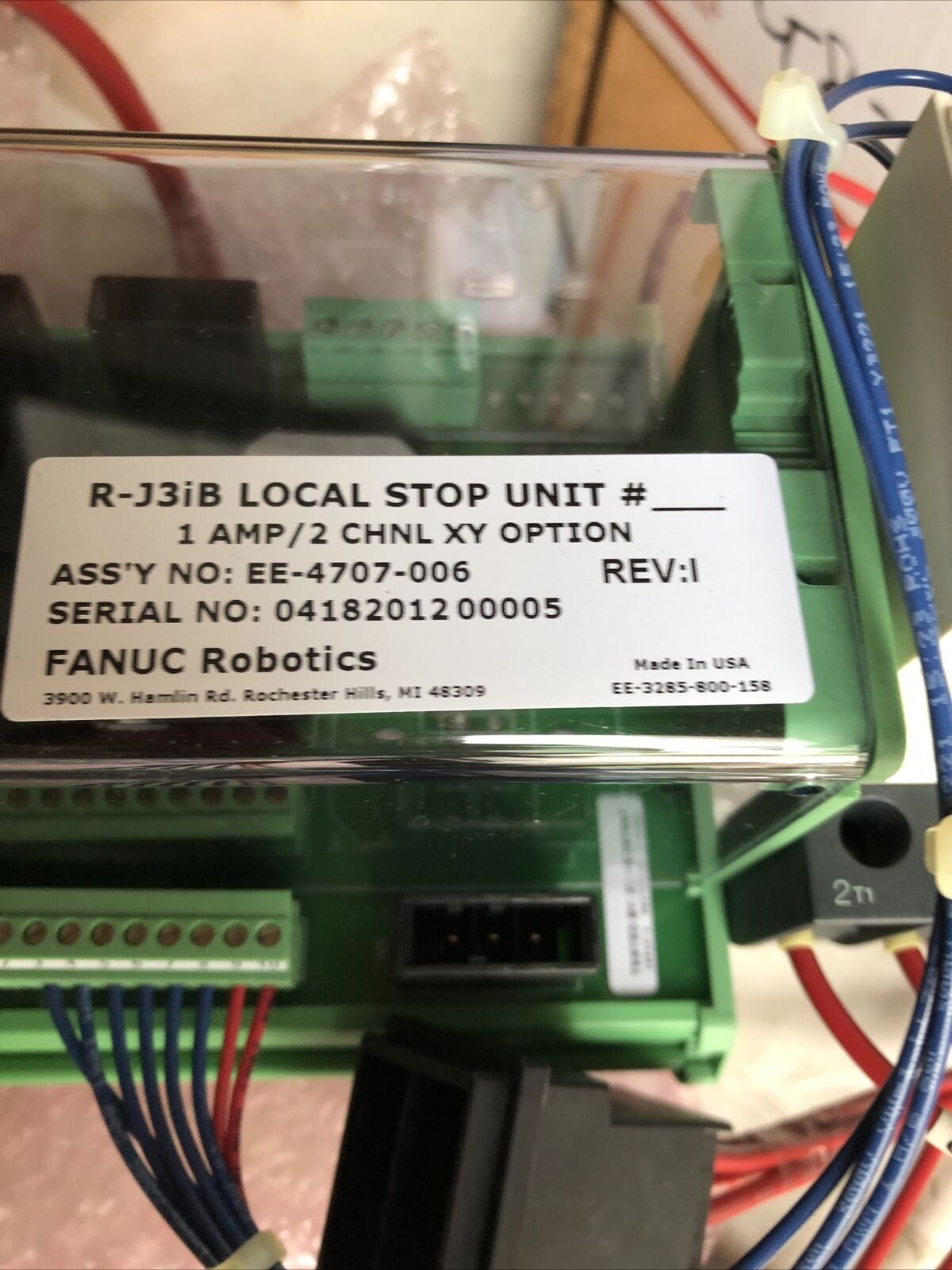 New Fanuc Ee-4707-006 R-J3ib Local Stop Unit Ladn04,Fg