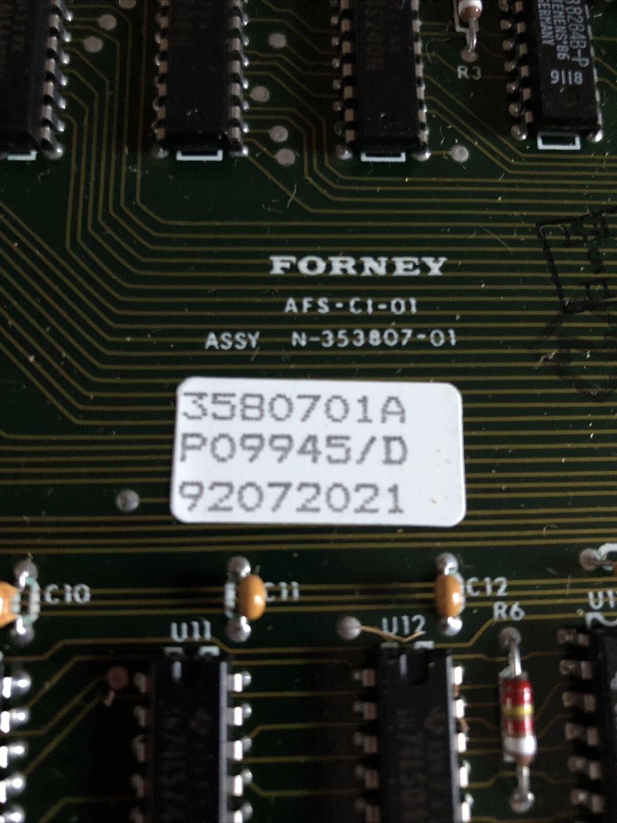 Forney N-353807-01,3580701A,P09945/D Logic Control Board 35380701,Afs-C1-01,Dg