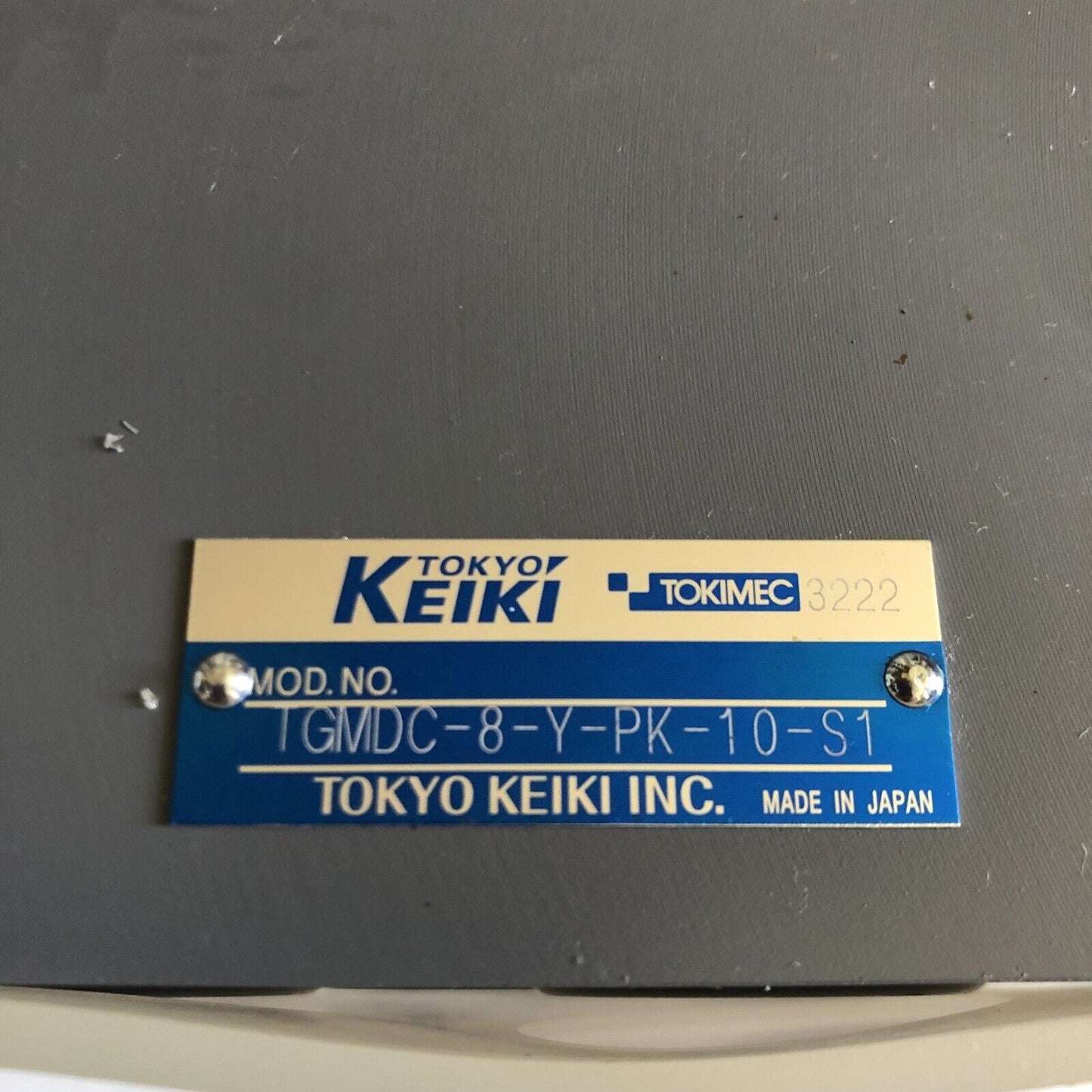 New Tokyo Keiki Tgmdc-8-Y-Pk-10-S1 Valve, Igmdc-8-Y-Pk-10-S1,Ap