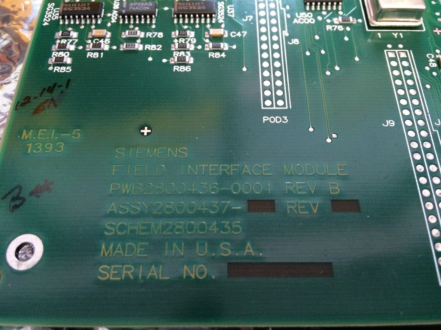 New Siemens 505-7201 Field Interface Module 2800437, Pwb2800436-0001,Cl
