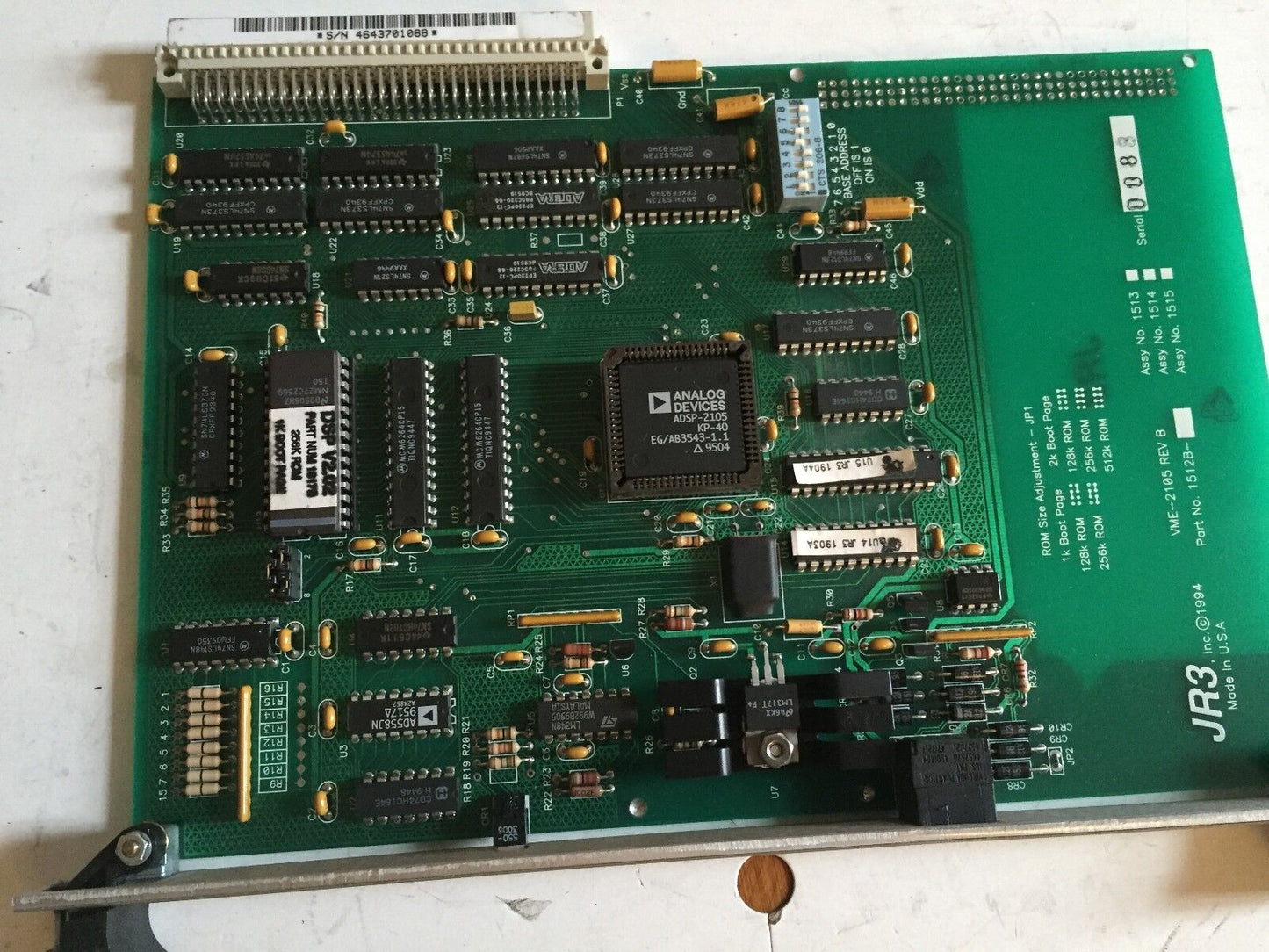 Jr3 Vme-2105 Rev B, 15400-00170,1512B Pc Board ,Fb