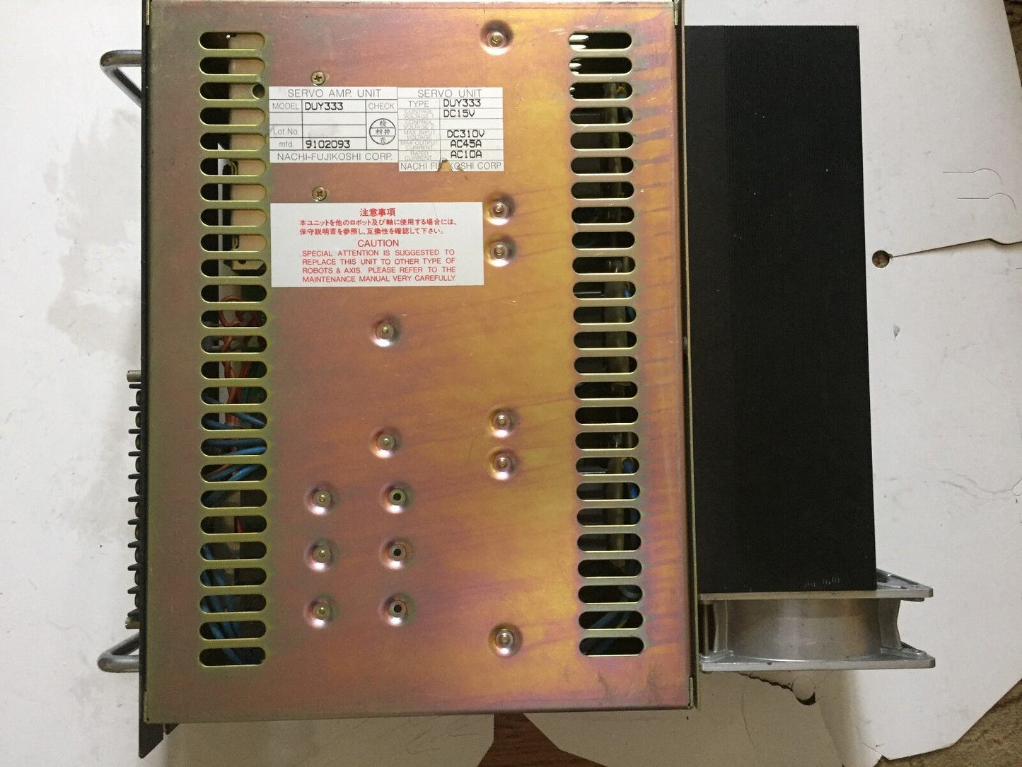 Nachi Fujikoshi Duy333,Vorg-35,Icr34426,9102093,Duy 333,Dc15v Servo Unit,Av